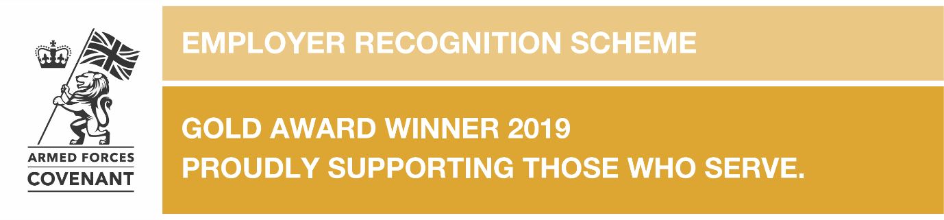 Gold Award Winner 2019 - Proudly supporting those who serve