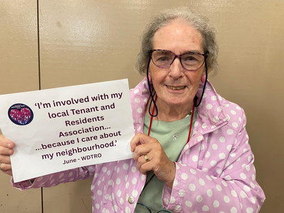 Photo of a tenant volunteer.