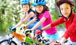 Children riding bikes