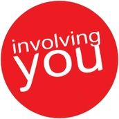 Branding logo showing the words INVOLVING YOU to improve housing services.