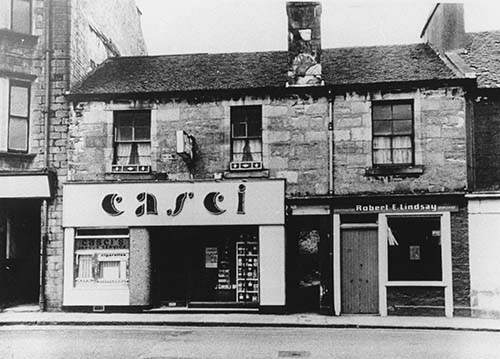 Casci's Café, Church Street, Dumbarton, early 1970s