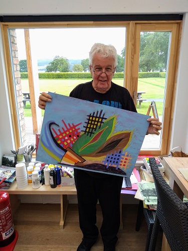 image of Volunteer and their artwork