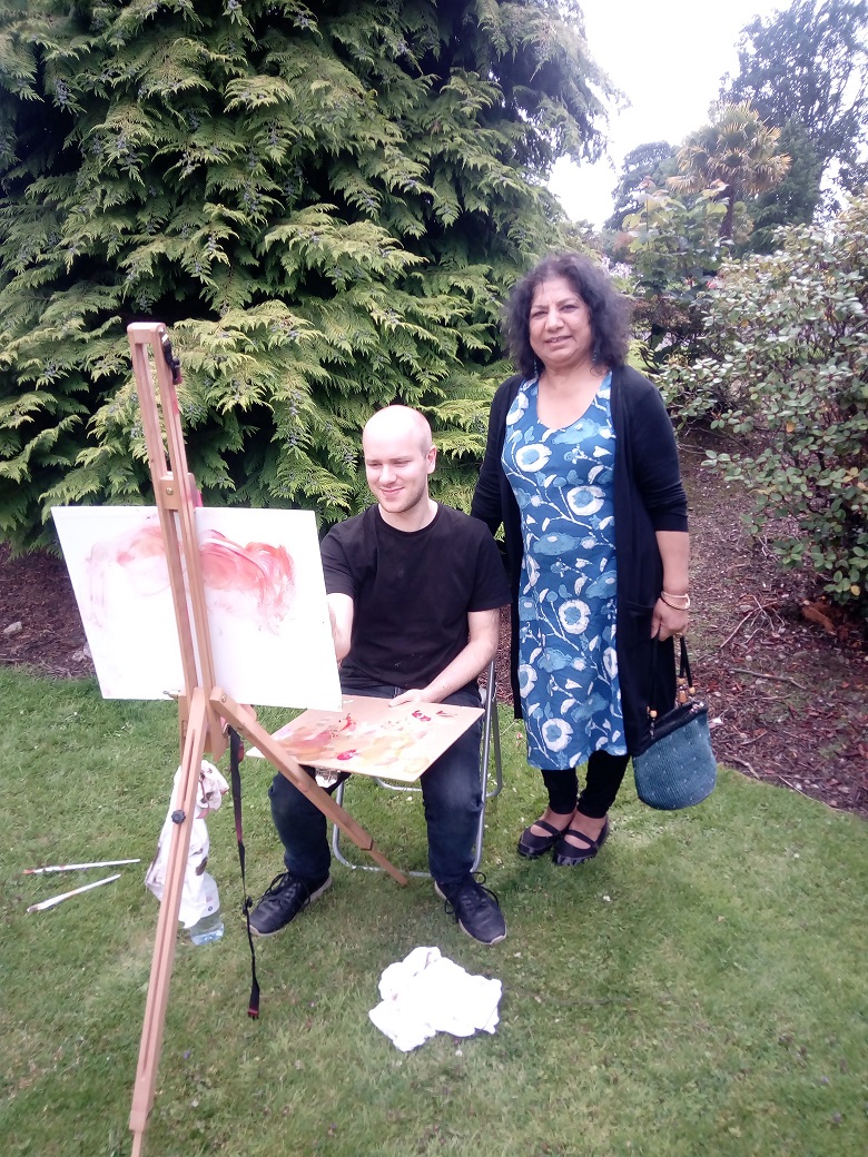 image of Volunteer Kirn and an artist