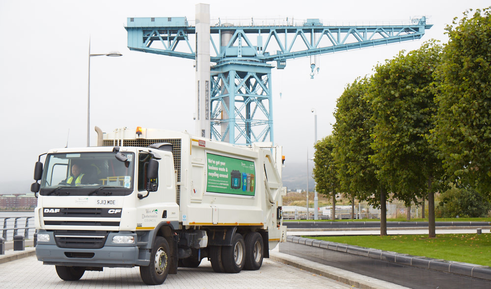 Bin lorry with Titan Crane behind it