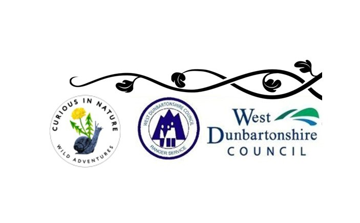 Logos for West Dunbartonshire Council, West Dunbartonshire Council Ranger Service and Curious in Nature