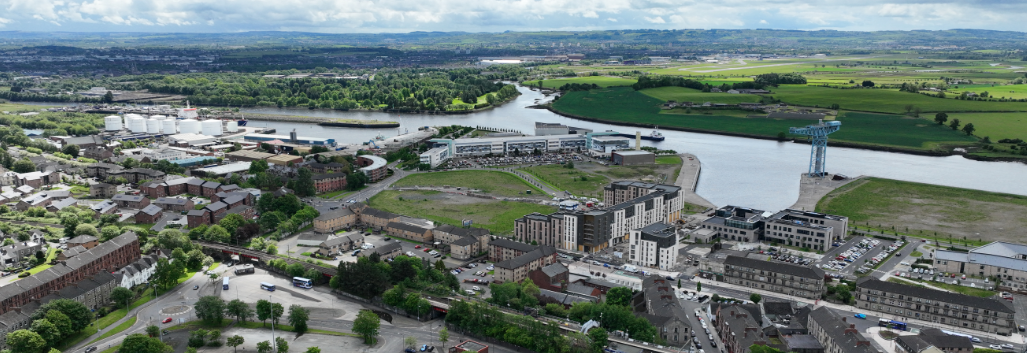 Clydebank aerial view