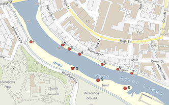 Map of vessels to be removed