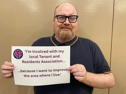 Photo of a tenant volunteer.