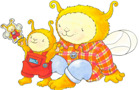 bookbug sitting down